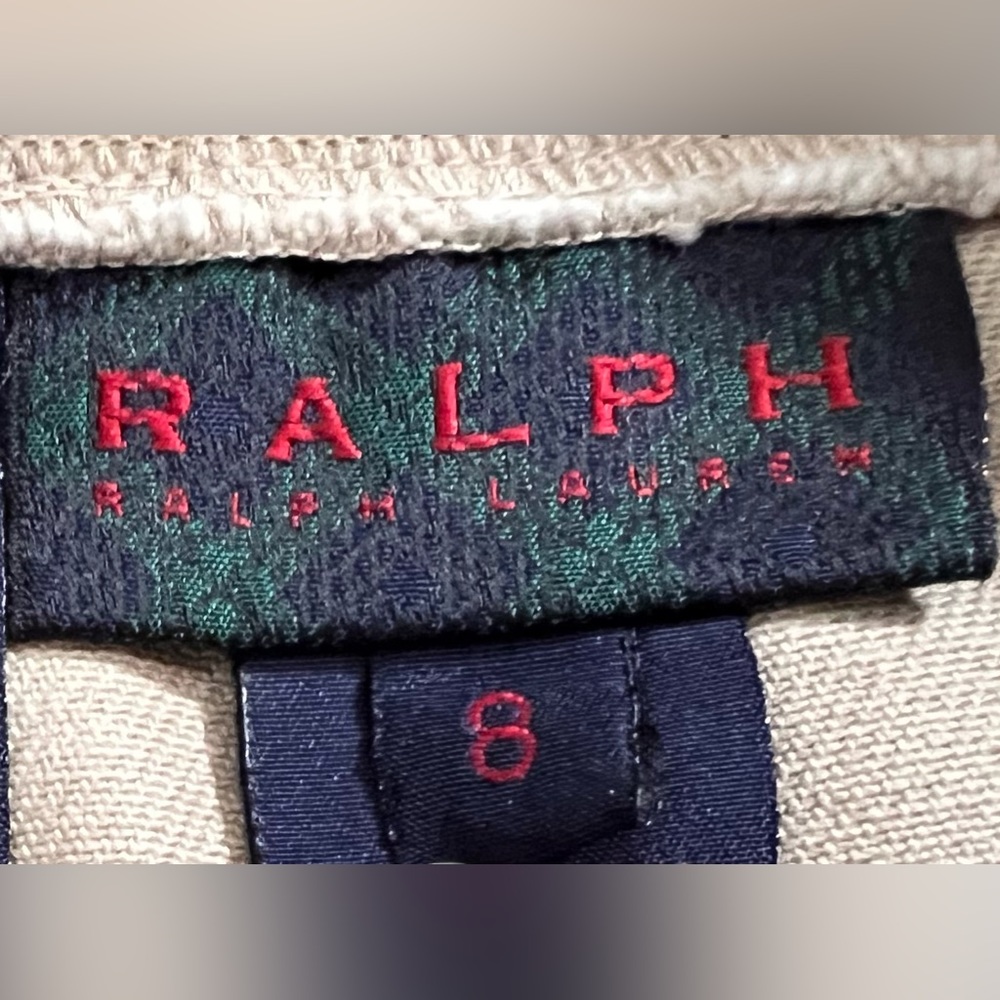 Ralph Lauren Beige Denim Skirt, Size 8, Very Good Preowned Condition. - Picture 4 of 9